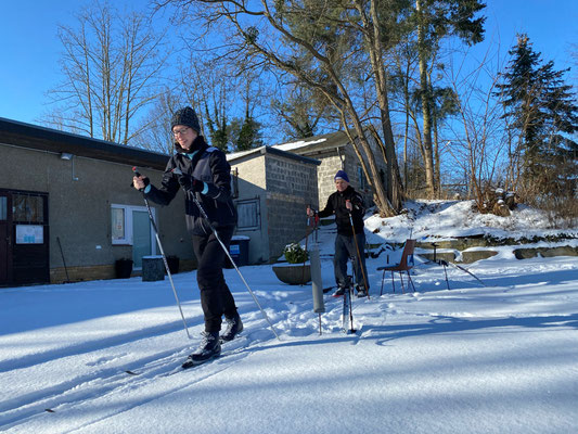 Wintersaison auf dem Bogensportplatz