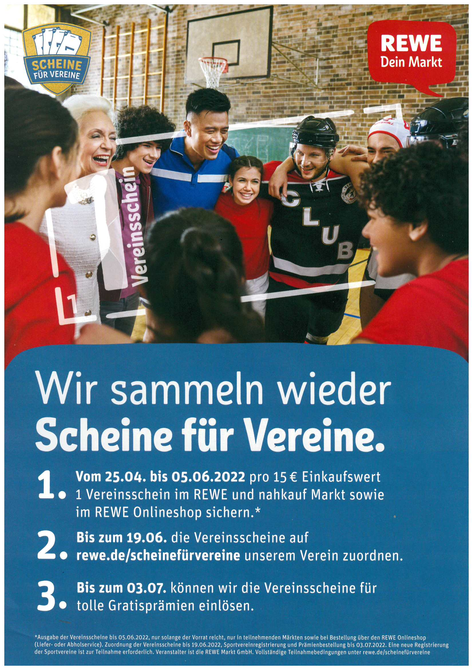 REWE Aktion Scheine für Vereine