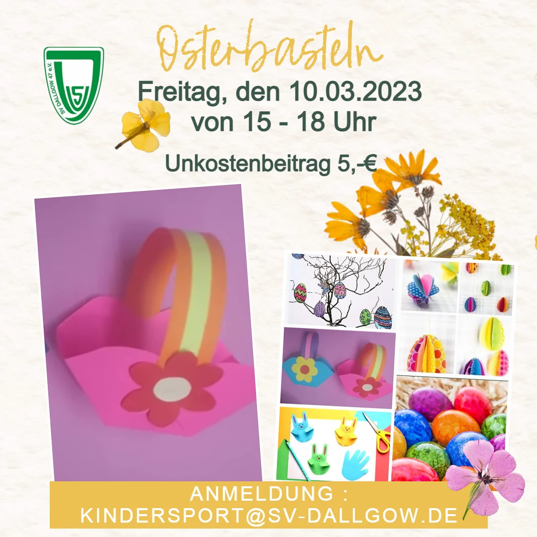 Osterbasteln der Kindersportabteilung