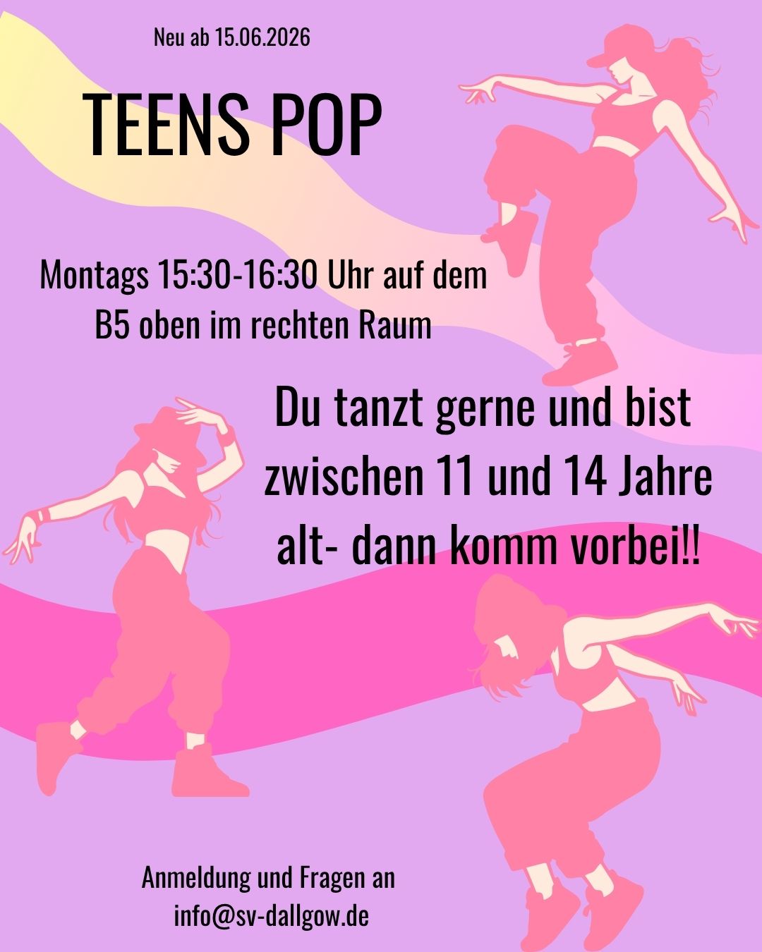Neues Tanzangebot Teens Pop